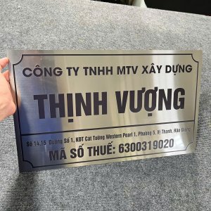 In biển hiệu công ty bằng Inox giá gốc tận xưởng