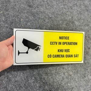 In bảng Mica khu vực có camera quan sát giá gốc tận xưởng