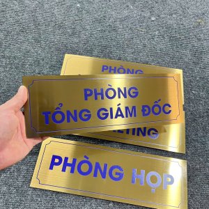 In bảng tên phòng bằng inox giá rẻ, in nhanh lấy ngay