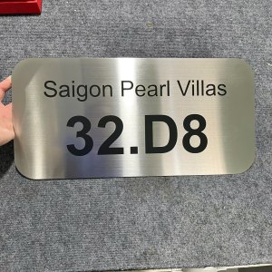 In biển số nhà bằng Inox cao cấp cho Villa, biệt thự giá xưởng