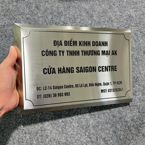 In biển hiệu bằng kim loại tại TP. Hồ Chí Minh