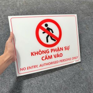In bảng không phận sự cấm vào bằng mica giá gốc tận xưởng