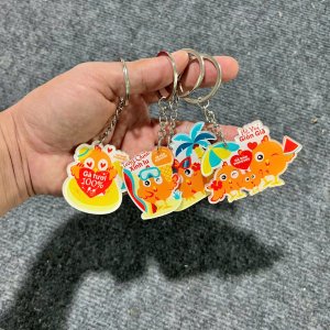 Móc khóa mica tặng quà cho các nhà hàng, quán ăn giá rẻ