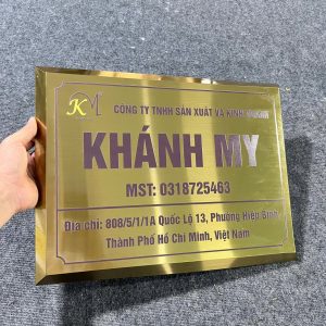 In biển hiệu inox giá rẻ, in nhanh lấy ngay tại TP Hồ Chí minh