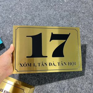 Bảng số nhà inox in nhanh giá xưởng tại Hà Nội và TP Hồ Chí Minh