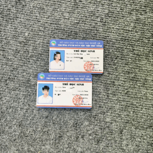 In thẻ học sinh bằng nhựa PVC in nhanh, giá xưởng