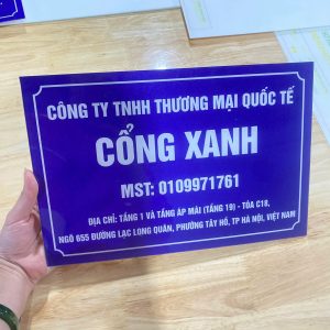 In biển hiệu mica văn phòng tại Hà Nội giá gốc tận xưởng