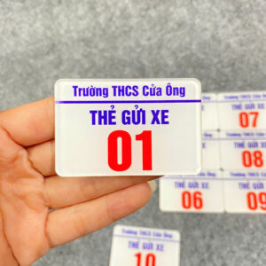 In thẻ xe bằng mica in nhanh giá gốc tận xưởng tại Hà Nội và TP Hồ Chí Minh